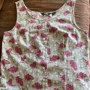 Eddie Bauer button up tank. Size small